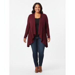 Torrid Open-Front Cardigan – Lightweight Black Layering Sweater, 1X